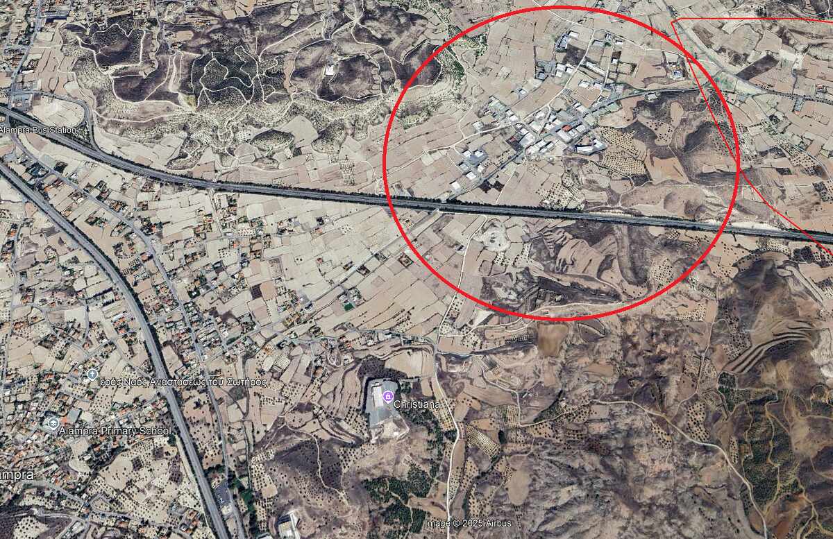 Industrial Field 7693sqm in Alambra Nicosia - Published